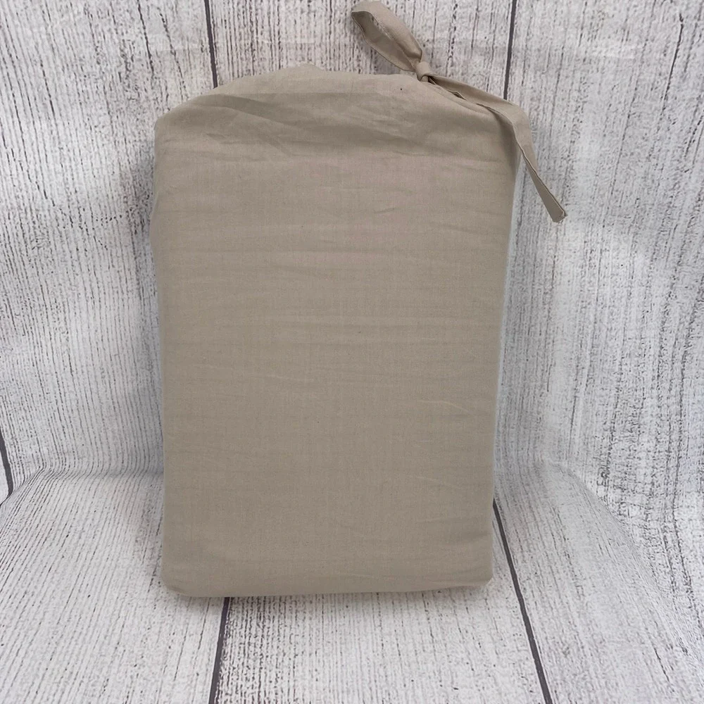 Ella Jayne Duvet Set Full/Queen Natural Linen Black Pinstripe Earthy Farmhouse
